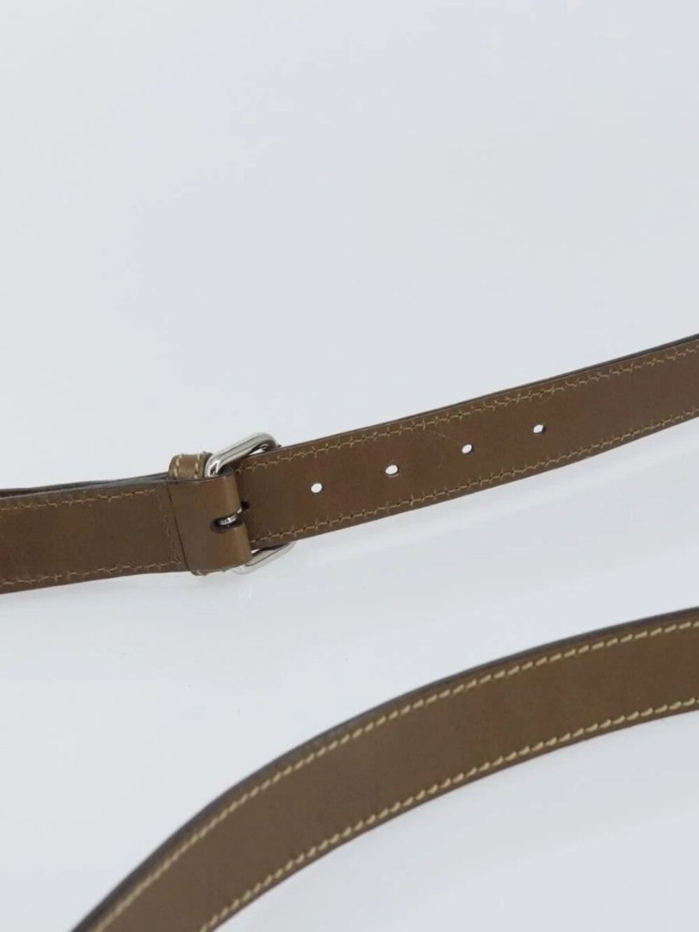 GUCCI Diamante Shoulder Bag PVC Leather Beige Silver 268159 Auth BA9486 - Picture 9 of 16